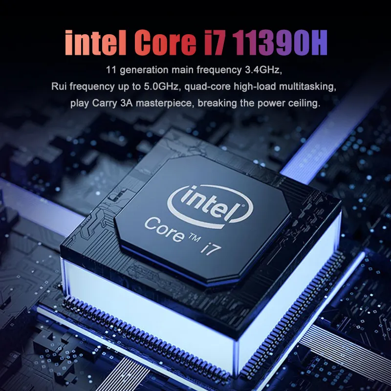 Topc 11 Gen Intel Core i7-11390H Mini Máy Tính Để Bàn PC Cửa Sổ 11 Android Chơi Game Dual HD-MI DDR3 RAM Chúng Tôi Sử Dụng Văn Phòng Máy Tính Để Bàn Máy Tính