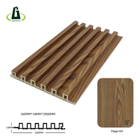 Panel Dinding WPC Beralur, Kayu Slat Tahan Air, Dekoratif untuk Interior Rumah, Hotel, Kantor, Vila