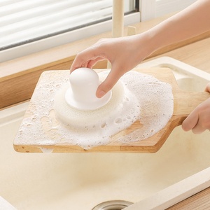 Brosse de nettoyage ménagère OEM pour cuisine, éponge à vaisselle, brosse à récurer en plastique souple avec poignée, tampon à récurer, outils de nettoyage - Product Image 6
