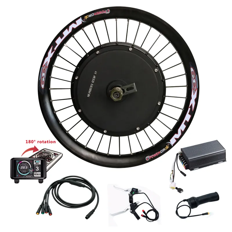 Kit de conversão para roda traseira e motocicleta, à prova d' água, 5000w v3, motor para bicicleta elétrica, com kit de controlador