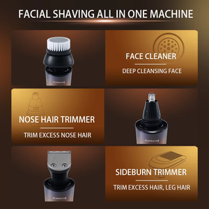 Afeitadora Eléctrica Multifuncional 4 en 1, Recortadora de <span class=keywords><strong>Barba</strong></span>, Resistente al Agua IPX6, Recargable por USB, 3 Cabezales Rotatorios, <span class=keywords><strong>para</strong></span> RV, Hotel, Bikini - Product Image 4