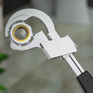 Clé de salle de bain réglable à grande ouverture 80 mm, clé à molette étroite pour réparation de canalisations d'eau et d'égouts, outils de plomberie - Product Image 1