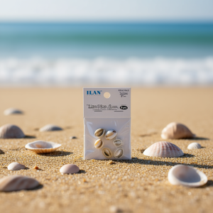 Perline di conchiglia Ilan 18-20 mm, naturali, per creazione di gioielli fai da te, 6 pezzi - Product Image 2