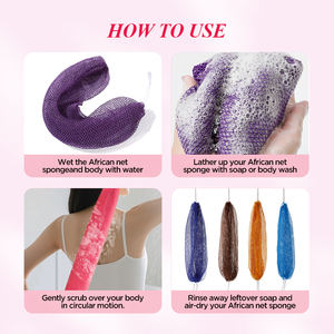 Esponja Exfoliante Africana em Rede com Nós, Loofah de Malha de Nylon, Toalha Simples para Banho e Lavagem Corporal - Product Image 6