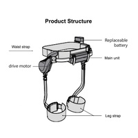 Exosquelette pliable léger pour la randonnée, dispositif d'assistance à la marche en extérieur, réduction de la charge, combinaison portable, batterie 4H, IP54