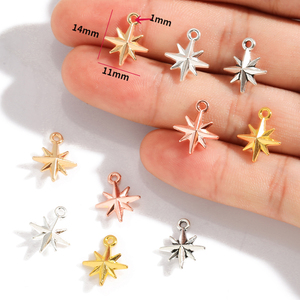 6 Cores Estrela Varinha Mágica Encantos para Pulseira Brinco Colar Pingentes DIY Handmade Jóias Acessórios Fazendo 14*11mm L351 - Product Image 2
