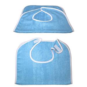 Bavoirs pour adultes-Hommes Femmes Mangeoire Chiffon pour personnes âgées et handicapées Bavette éponge réglable Serviette Protecteurs de vêtements - Product Image 4