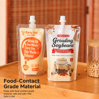 Sachets souples à bec verseur en gros, sacs en plastique verticaux avec bouchon, étanches, réutilisables, de qualité alimentaire pour jus, sauces et purées