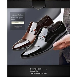 Nouvelles Chaussures Habillées Formelles en Cuir PU Imperméables à Enfiler pour Hommes 2025 – Vente en Gros Brillante - Product Image 3