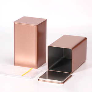 Thấp moq sang trọng vàng thiếc trà lon 85*85 đa màu sắc kín hình chữ nhật rỗng hộp thiếc cho trà cà phê đường bao bì - Product Image 5