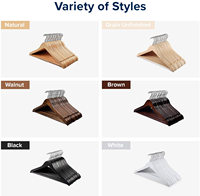 En stock livraison rapide cintre en bois d'érable de haute qualité cintres en bois pour costume