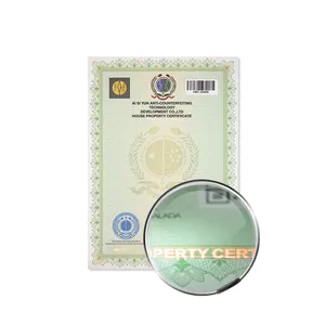 Op Maat Gemaakt Certificaat Van Authenticiteit Anti-Namaak Holografische Hot Stamping A4 Formaat Veiligheidspapier Certificaat Afdrukken