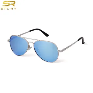 STORY STYZ6814Q Children Polarized Outdoor UV400 Sun Glasses Double Bridge Pilot Shades Kids Sunglasses