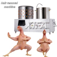 Machine Combinée Échauffeuse et Plumeuse pour Volailles (Poulet et Caille) – Système d'Échauffage et de Plumeage 110/220V, Capacité 1000 plumes/heure – Équipement d'Abattage