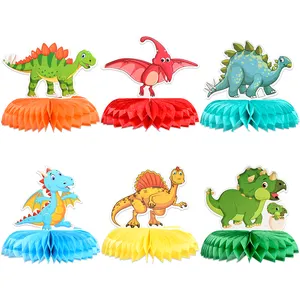 热卖恐龙蜂窝装饰摆件儿童生日派对用品恐龙她们婴儿淋浴