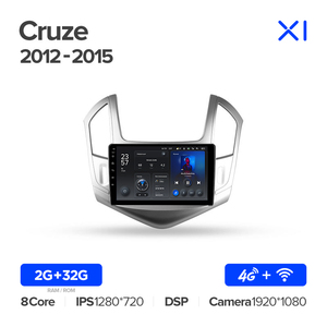 TEYES X1 REPRODUCTOR DE <span class=keywords><strong>DVD</strong></span> para coche para Chevrolet Cruze J300 J308 2012 - 2015 Radio de coche pantalla táctil Carplay Video Auto Radio - Product Image 2