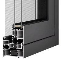 Ventana Abatible de Estilo Europeo Moderno con Marco de Aleación de Aluminio y Paneles de Vidrio Templado para Casa en Florida