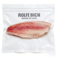 Sacs sous vide imprimés sur mesure, sacs sous vide en plastique transparent imprimés, sacs sous vide en plastique pour aliments, pour filets de tilapia