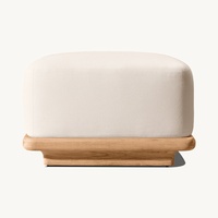 Ensemble de canapés d'extérieur en teck au design moderne, mobilier de jardin de luxe pour hôtels et villas, canapé d'extérieur en bois imperméable