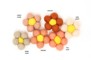 Wool Felt Flowers Felt Daisy Flowers Felt Ball Flowers <strong>Spring</strong> <strong>Decor</strong> - Product Image 4