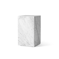 SAIDKOCC 40x40x40cm/30x30x51cm Table Basse De Luxe En Marbre Naturel pour Salon Chambre Carré/Rectangle Blanc Marron Noir