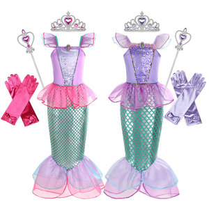 Abiti da Principessa Ariel La Sirenetta per Bambine, <span class=keywords><strong>Costumi</strong></span> per Feste di Carnevale e Compleanni - Product Image 1