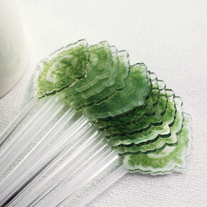 2025 Tùy Chỉnh Ánh Sáng Màu Xanh Lá Cây Màu UV In Ấn Biểu Tượng Tùy Chỉnh Và Mô Hình Trong Suốt Acrylic Uống Khuấy Stick Cho Đám Cưới Đảng Thanh - Product Image 3