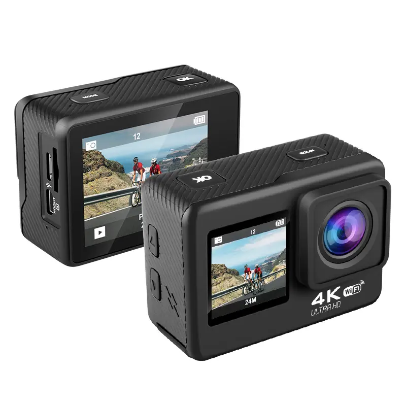 OEM 4K FHD Action Camera 2.0 Inch Screen Zoom Video Shooting 30m Waterproof Pro Sports Cam Go