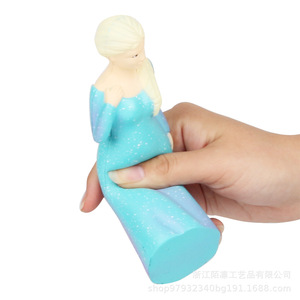 Muñeca Princesa Elsa de TPE, Juguete para Niñas de 5 a 7 Años, Juguete Antiestrés - Product Image 4