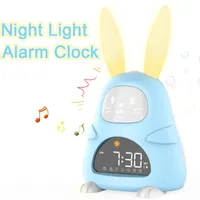 Relógio despertador luz noturna novidade inteligente, treinamento do sono