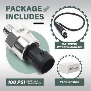 Capteur de pression Otuyauto 100Psi, filetage NPT 1/8-27, acier inoxydable, pour huile, carburant, air, eau - Product Image 5