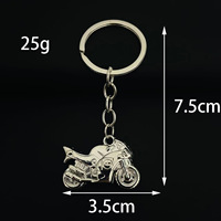 Porte-clés en alliage de zinc de simulation de moto 3D personnalisé créatif, style unique pour la publicité automobile, emballé individuellement