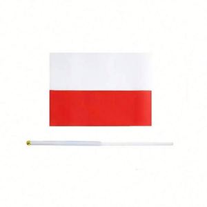 Wholesale Polyester EURO CUP Poland Polish Small Stick Mini Hand Held <b>Flags</b> for Party Clubs Decorations - Product Image 2