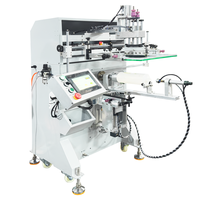 Impresora de pantalla de cilindro de posicionamiento automático de gran oferta para máquina de serigrafía semiautomática de botella con pantalla táctil