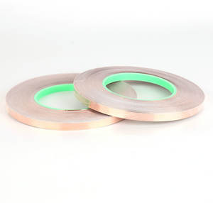 Rouleau de ruban de feuille de cuivre conducteur élevé répulsif de limace d'escargot adhésif acrylique simple face pour les <span class=keywords><strong>escargots</strong></span> de masquage de PCB de vitrail - Product Image 2