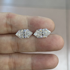 Piedra de Moissanita Suelta con Corte Hexagonal de 2ct-5ct, Color Blanco D, Claridad VVS1 - Product Image 6