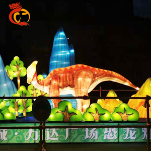Sichuan Zigong tradicional dinosaurio tela de seda linterna para venta - Product Image 5