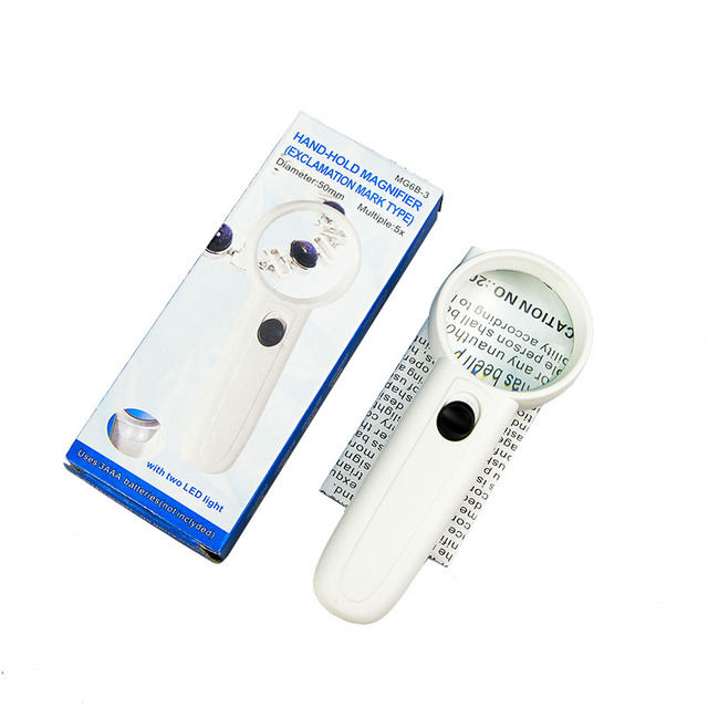 Customized Optical Magnifying Glass 5X Glass Lens with LED Light for Wholesale