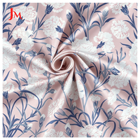 Rouleau de tissu satiné 100% polyester à motif floral imprimé numérique personnalisé, vente en gros pour robe de mariée