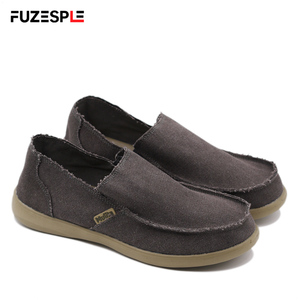 Zapatos casuales de lona gris para hombre, diseño sin cordones, tela texturizada, suela neutra, zapatos para uso diario, calzado moderno, zapatos de lona personalizados - Product Image 5