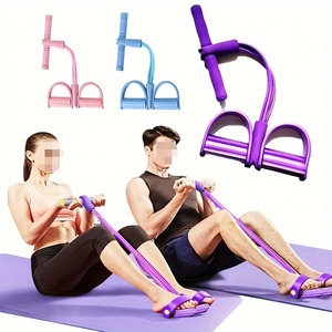 Équipement de fitness : Bande de résistance <span class=keywords><strong>élastique</strong></span> en mousse pour yoga <span class=keywords><strong>avec</strong></span> poignées, corde de tension multifonctionnelle - Product Image 1