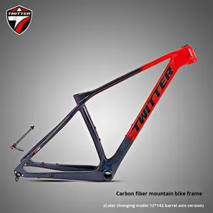 Predatorpro Caméléon 27.5/29 pouces Top Predator en Fiber de carbone cadre de vélo de montagne conception d'arbre de baril frein à disque changement de couleur - Product Image 4