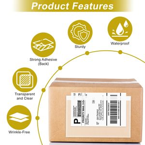 60 fundas para etiquetas de envío de 6,7x9,8 pulgadas, bolsas autoadhesivas para listas de empaque, sobres protectores transparentes para documentos para envío - Product Image 2
