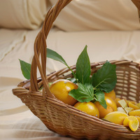 Panier de fleurs de saule tissé à la main pour les arrangements floraux frais Cueillette de fruits et transport commercial