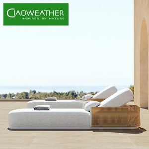 Chaises longues d'extérieur en aluminium pour piscine, mobilier de jardin en métal, chaise longue en corde, lit de repos de luxe, mobilier de patio, <span class=keywords><strong>transat</strong></span> - Product Image 1