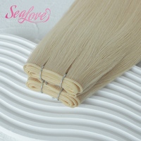 OEM/ODM Mèches Genius Wefts Cheveux Humains Blond Platine 60a Double Drawn avec Mèches Claires et Foncées pour Clients Premium