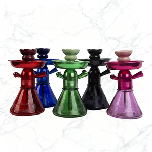 Portable Clay <b>Hookah</b> Mini Water <b>Pipe</b> Glass Color Bowl Tobacco Smoking Accessory for Outdoor Social Use - Product Image 6