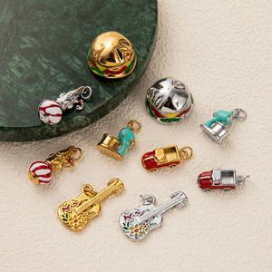 En stock: Collar con colgante de la serie Daquan Life, de acero inoxidable con oro de 18K, cadena básica DIY, dijes de moda infantiles - Product Image 3