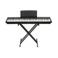 Clavier numérique Beffa Hammer Midi pliable à 88 touches lestées avec pédale de sustain et haut-parleur intégré pour enfants et professionnels