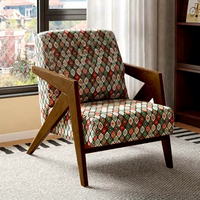 Fauteuil de loisirs moderne en bois avec rembourrage en éponge douce pour la maison, le bureau, l'hôtel, le café et l'appartement